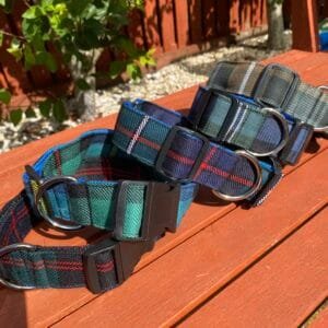 Extra Large Tartan Dog Collar