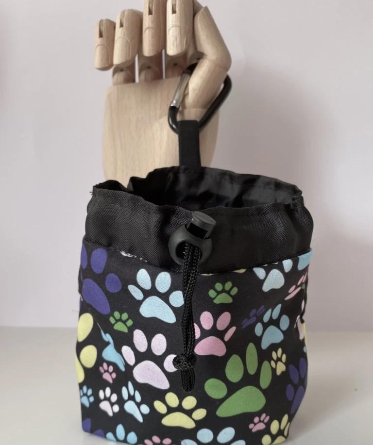 Small Paw Print Dog Treat Bag Front