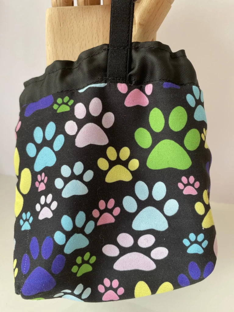 Small Paw Print Dog Treat Bag Back