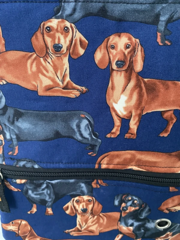 Dachshund Crossbody Bag Close Up
