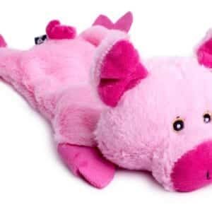 CRINKLE FLAT PIG PLUSH DOG TOY