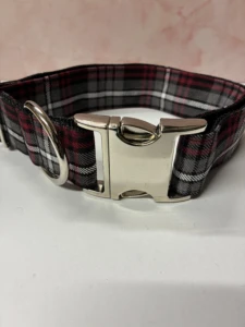 Grey Tartan XL CollarFront