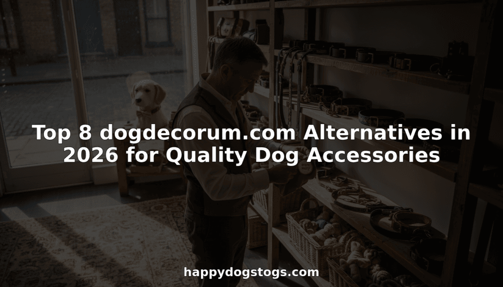 Shopkeeper arranging handcrafted dog collars display