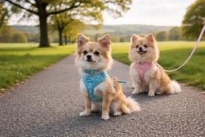 small dog collar and harness set UK park