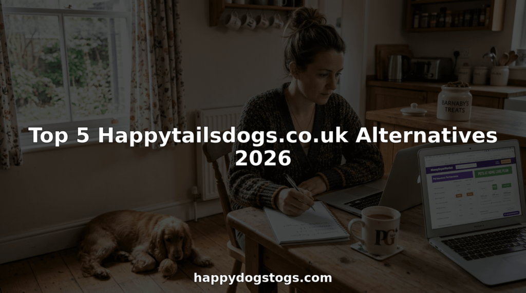 Dog owner compares pet care services online